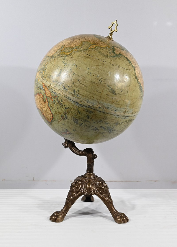 Globo in carta litografata e fusione, J.Lebègue & Cie - Fine XIX secolo