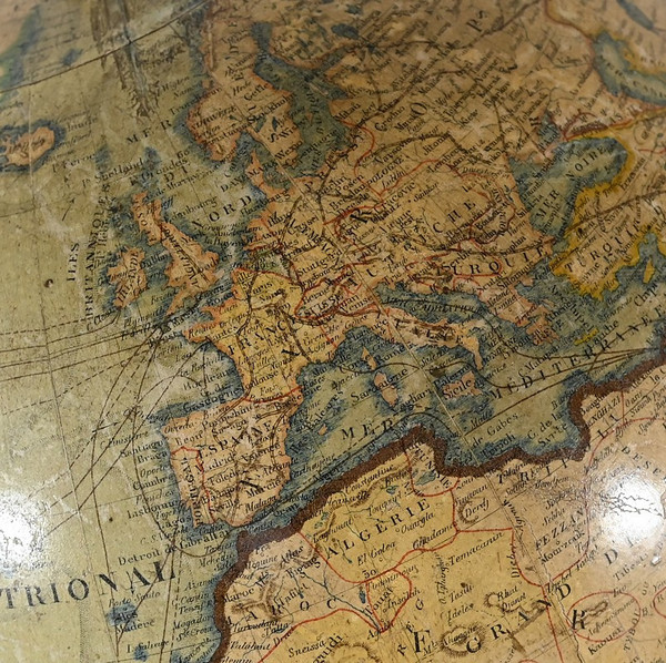 Globo in carta litografata e fusione, J.Lebègue & Cie - Fine XIX secolo