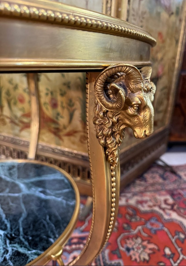 GILDED BRONZE GUERIDON TRIPOD TABLE
