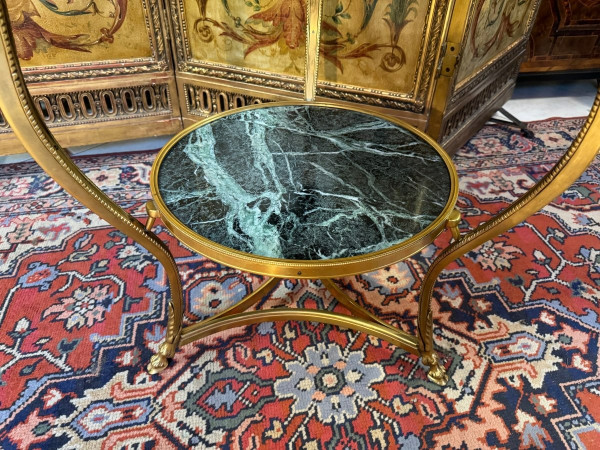 GILDED BRONZE GUERIDON TRIPOD TABLE