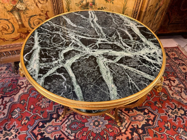 GILDED BRONZE GUERIDON TRIPOD TABLE