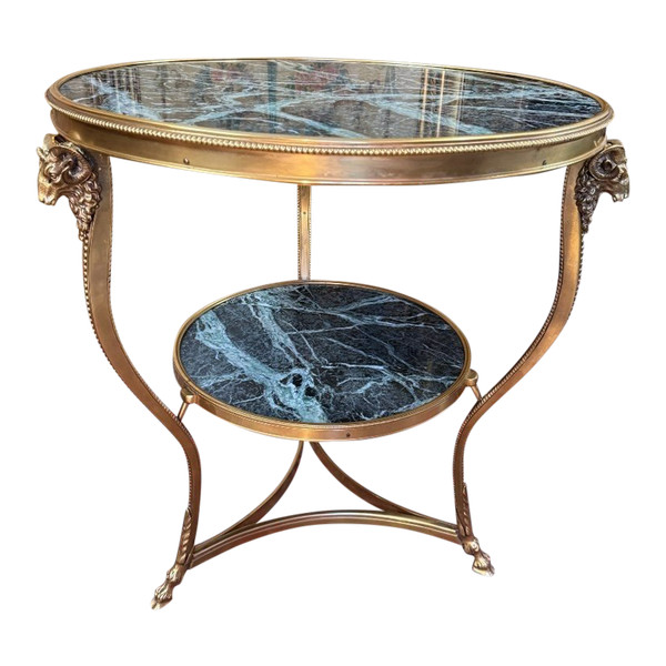 GILDED BRONZE GUERIDON TRIPOD TABLE