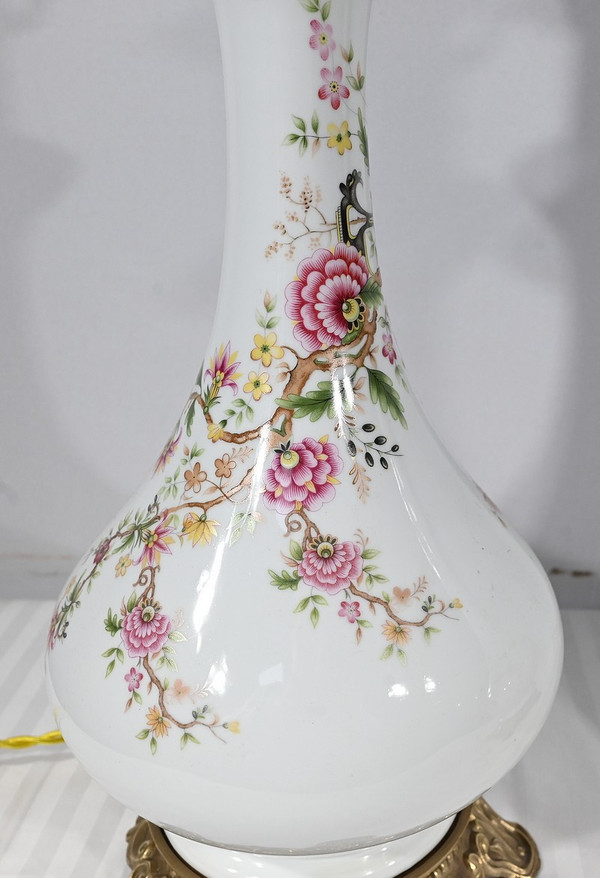 Paire de Lampes à Pétrole électrifiées, style Napoléon III – Milieu XXe