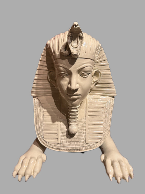 Paire De Sphinx En Bronze émaillé 