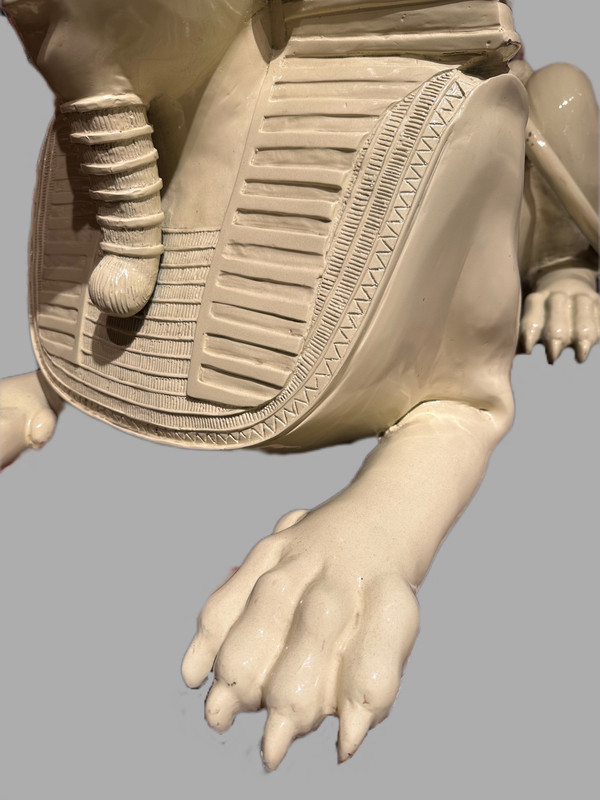 Paire De Sphinx En Bronze émaillé 