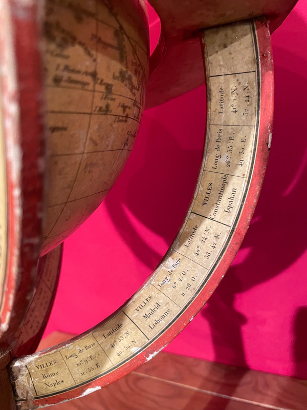 Globe drawn up by Félix Delamarche in 1835