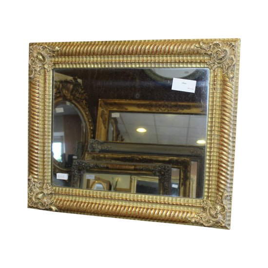 Old restoration mirror golden rectangle