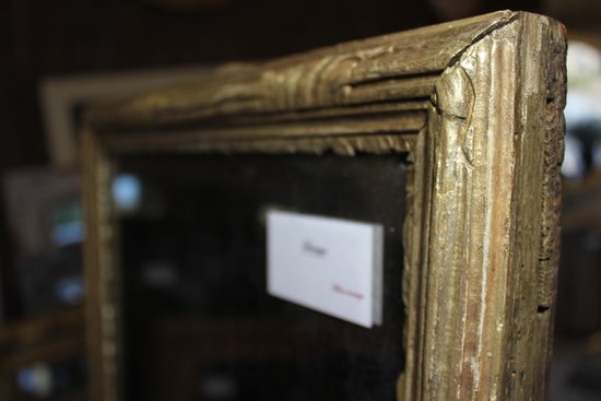 Louis XVI gilded wood mirror, mercury ice