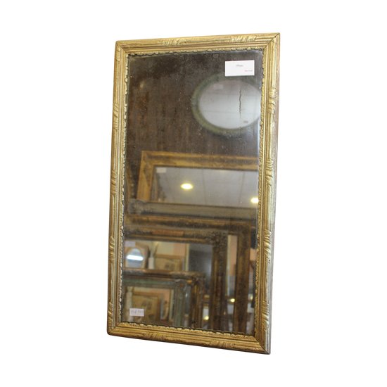 Louis XVI gilded wood mirror, mercury ice