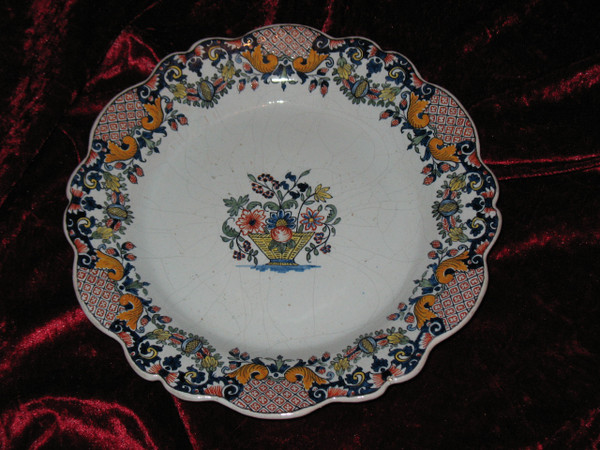 Regional earthenware collection plates and dishes various origins 7 pieces