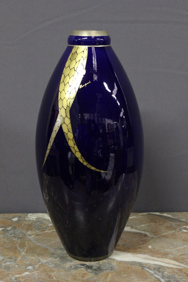 Grand Vase En Porcelaine d'époque  Art Déco Par Pinon Heuzé