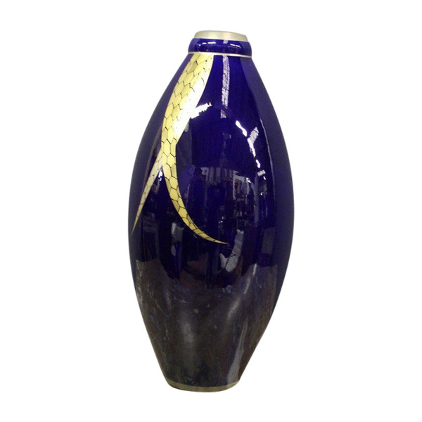 Large Art Deco Porcelain Vase By Pinon Heuzé