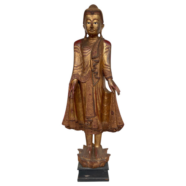 Grand Bouddha Mandalay Birmanie 165 cm XXème