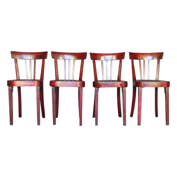 Set di 4 sedie FISCHEL ART DECO 1938, no Baumann, no Thonet