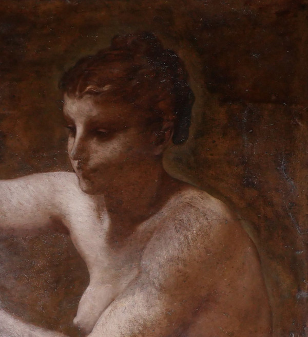 Pierre-Victor GALLAND 1822-1892 Study of a woman for the Figure of Industry for the Paris City Hall