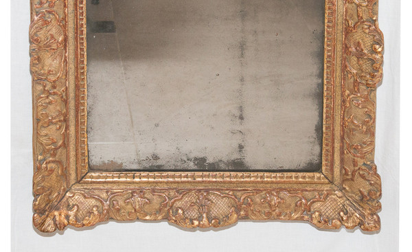 Miroir En Bois Sculpté Et Doré Époque Régence Circa 1720