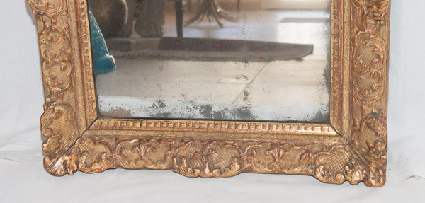 Miroir En Bois Sculpté Et Doré Époque Régence Circa 1720