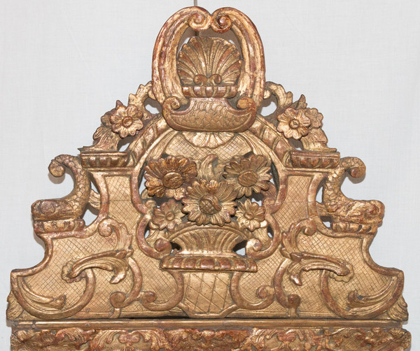 Miroir En Bois Sculpté Et Doré Époque Régence Circa 1720