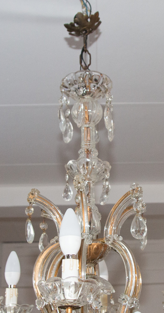 Marie-Thèrese Chandelier In Bohemian Crystal 1950s
