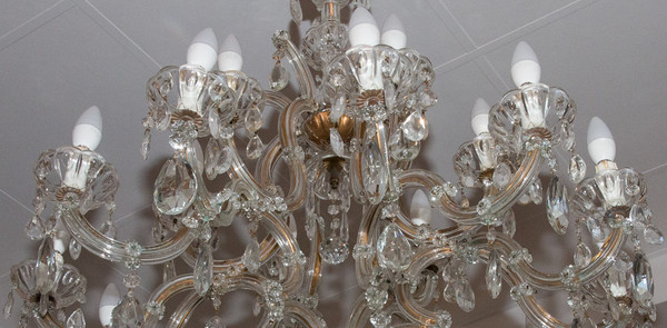 Marie-Thèrese Chandelier In Bohemian Crystal 1950s