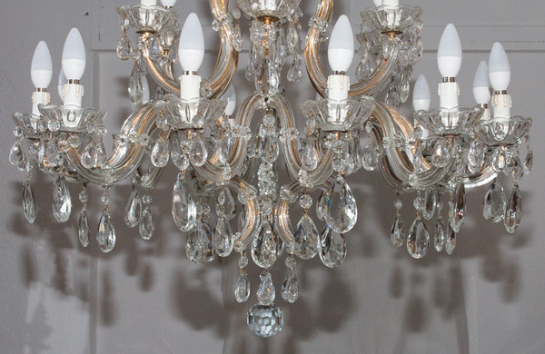 Marie-Thèrese Chandelier In Bohemian Crystal 1950s