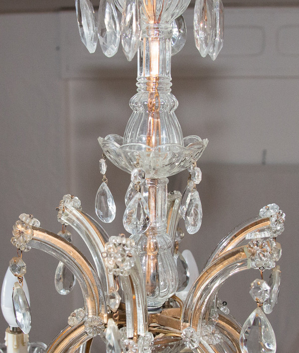 Marie-Thèrese Chandelier In Bohemian Crystal 1950s