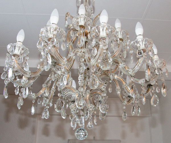 Marie-Thèrese Chandelier In Bohemian Crystal 1950s
