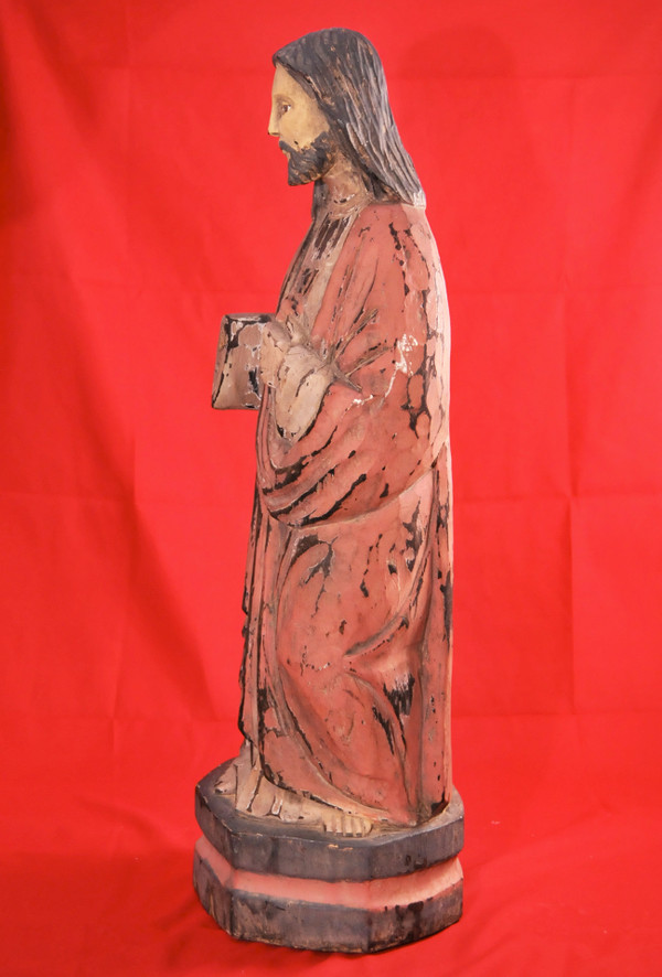 CUORE SACRO in legno, XIX secolo