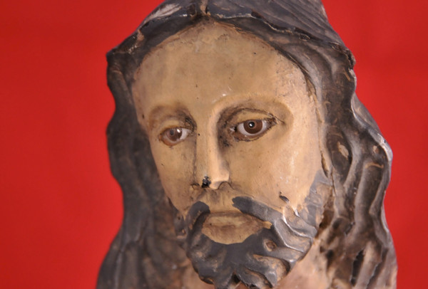 CUORE SACRO in legno, XIX secolo