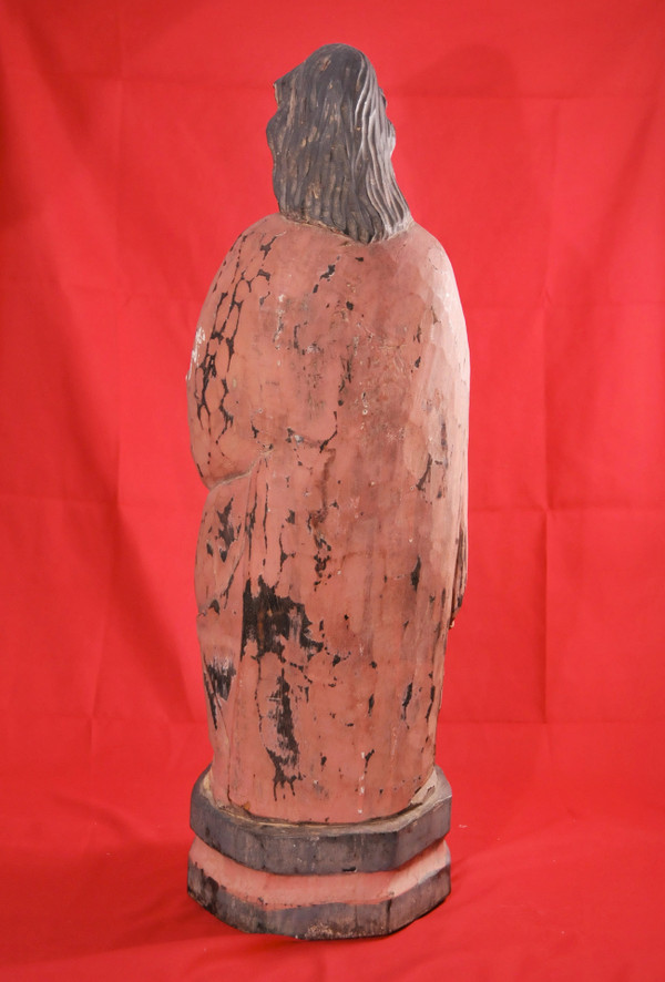 CUORE SACRO in legno, XIX secolo