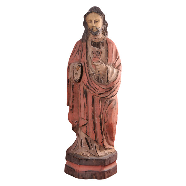 CUORE SACRO in legno, XIX secolo