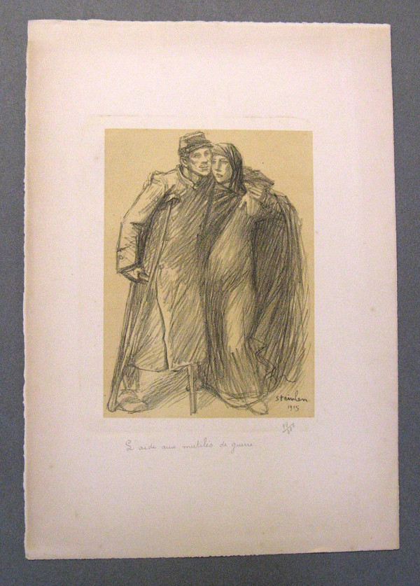 8 Lithographies 1915 Les Meurtrissures De La Grande Guerre. Théophile Alexandre Steinlen.