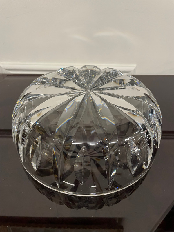 Saint Louis - Signed Engraved Crystal Punch Set Salad Bowl + 8 Cups