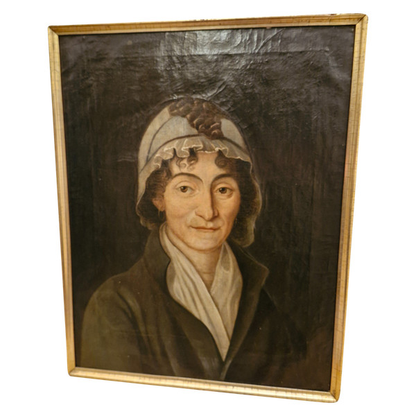 Portrait de femme, huile sur toile Époque XVIII Ème 