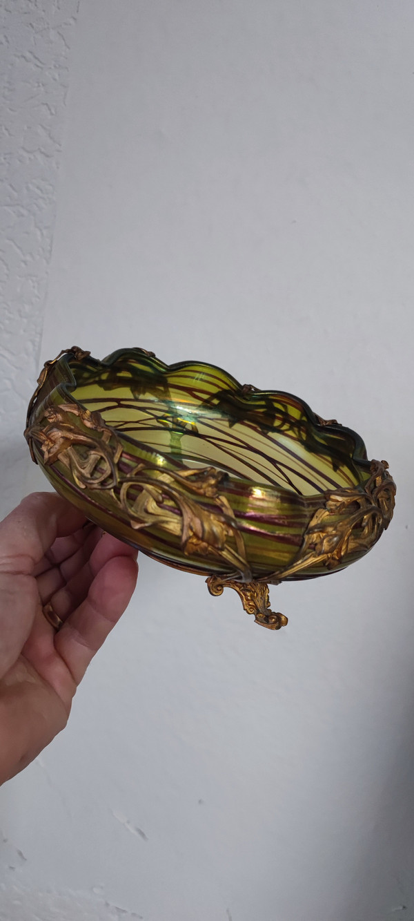 Beautiful art nouveau cut.jugendstil.loetz. Kralik.