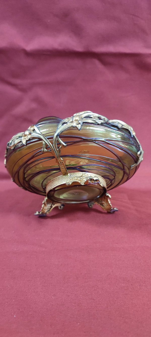 Beautiful art nouveau cut.jugendstil.loetz. Kralik.