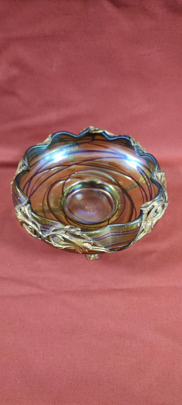 Beautiful art nouveau cut.jugendstil.loetz. Kralik.
