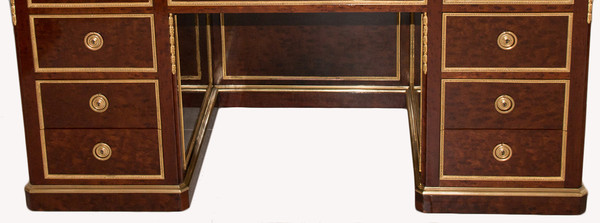 Large Cylinder Desk with Box Stamped André Aucoc, Circa 1890