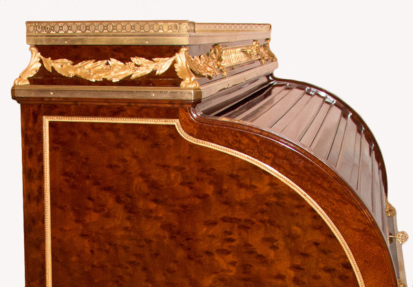 Large Cylinder Desk with Box Stamped André Aucoc, Circa 1890