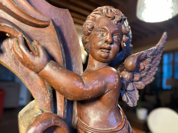 Grande Paire D’anges De Buffet D’orgue – XIXe