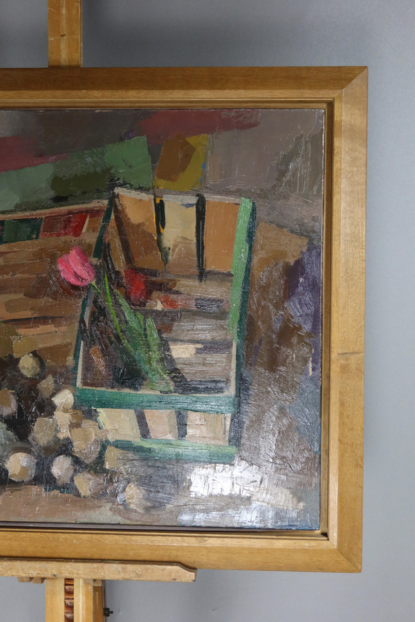Dipinto, natura morta, firmato René Guinand (1892-1983) scuola svizzera
