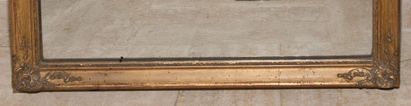 Trumeau In Wood And Golden Stucco, Restoration Period