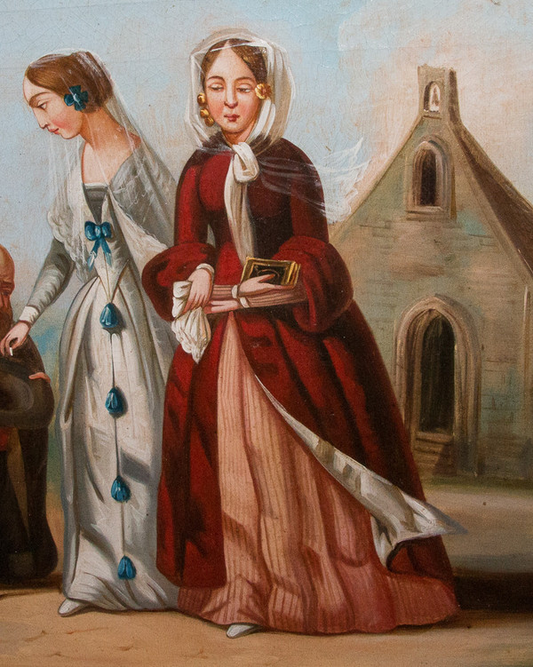 Trumeau In Wood And Golden Stucco, Restoration Period