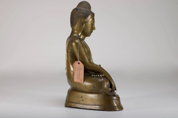 Buddha Shakyamuni in bronzo birmano, XIX secolo.