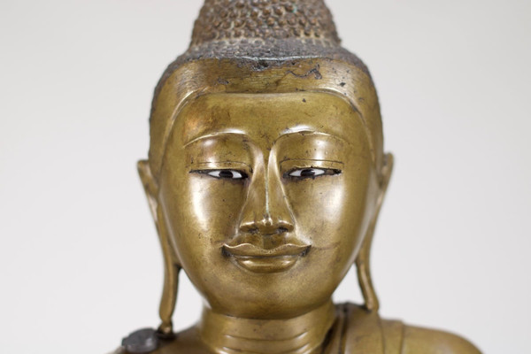 Buddha Shakyamuni in bronzo birmano, XIX secolo.