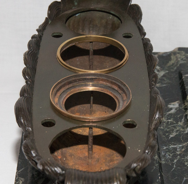 Calamaio In Bronzo Periodo Restauro 1820/1830 Circa
