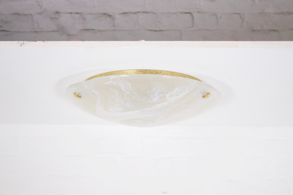Ceiling light in brass and Murano, 1970’s.