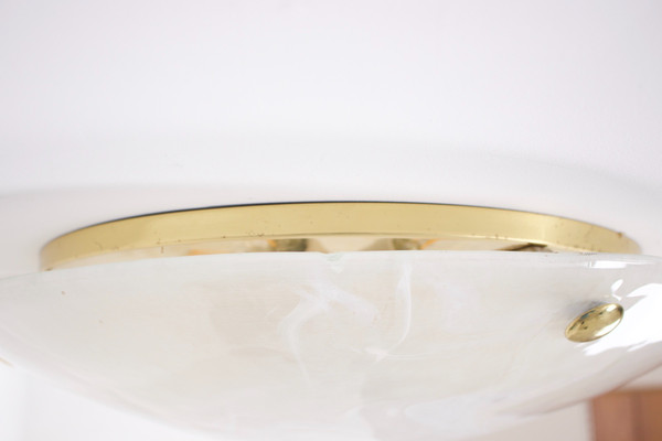 Ceiling light in brass and Murano, 1970’s.