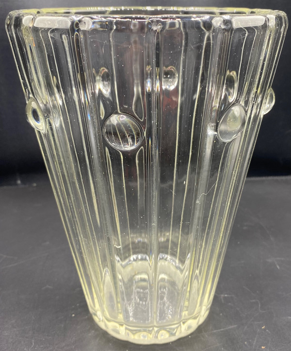 MOLDED GLASS VASE
