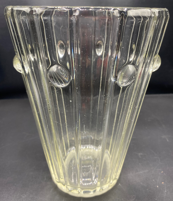 MOLDED GLASS VASE